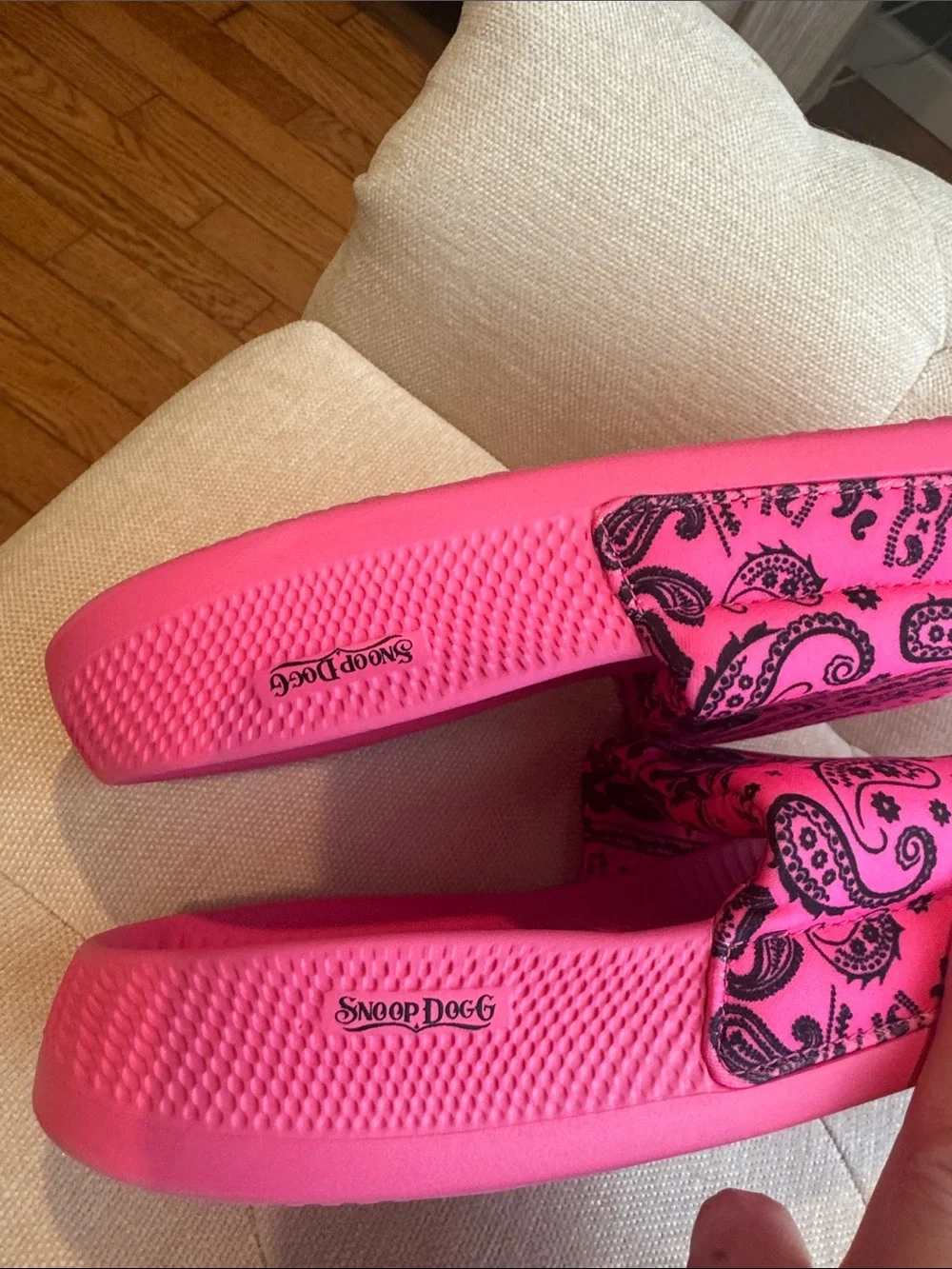 Skechers by Snoop Dogg Pink Bandana Slide Sandals